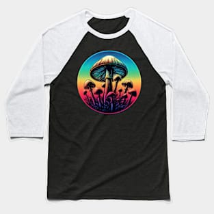 Retro Psychedelic Mushroom Baseball T-Shirt